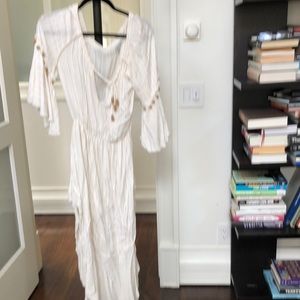 White cotton summer dress/ cover up